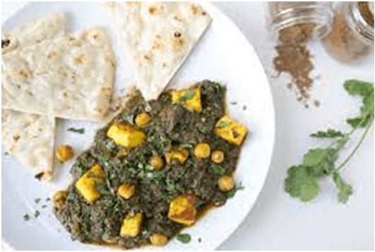 Palak Paneer With Chickpeas
